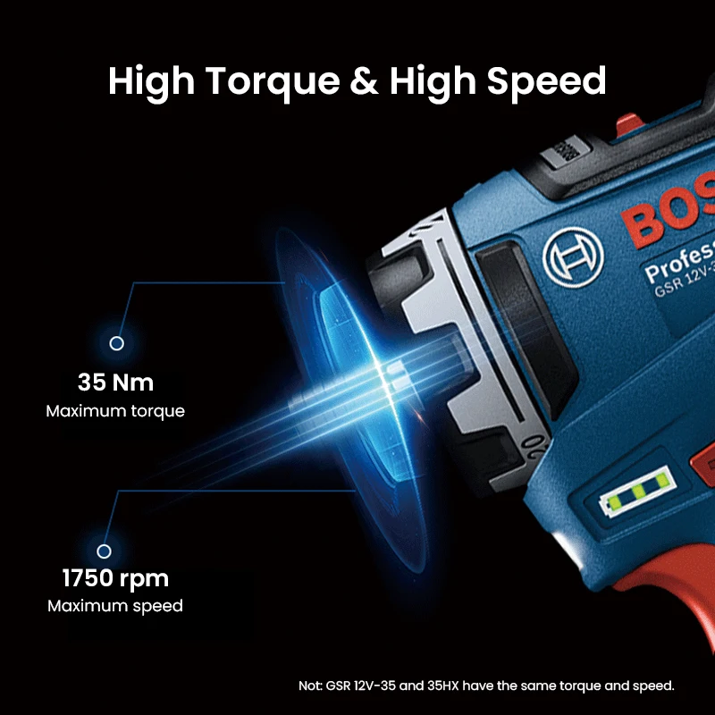 Bosch GSR 12V-35 HX 무선 스크루 드라이버, 다기능 충전식 전기 드릴, 브러시리스 스크루 드라이버, 가정용 로터리 전동 공구