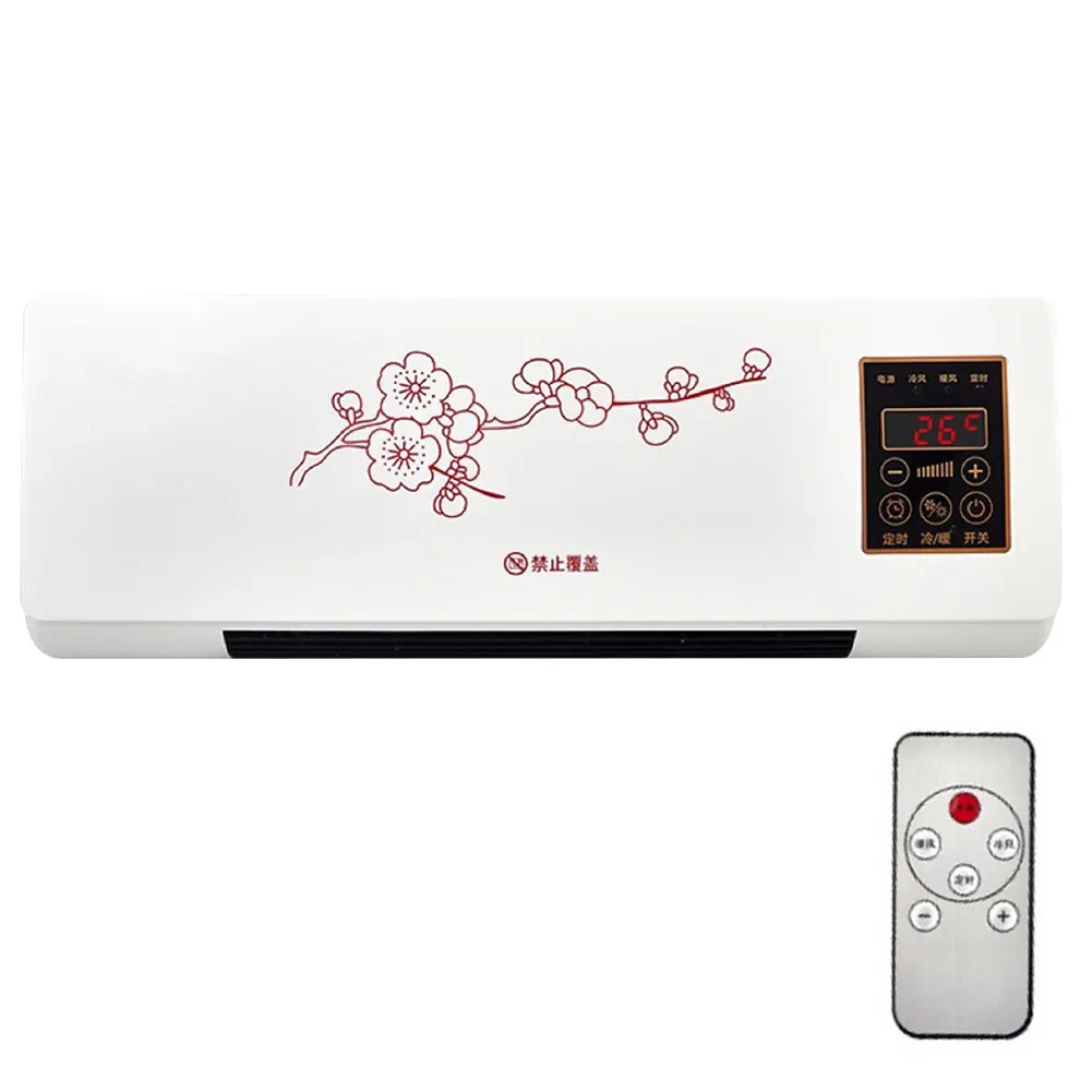 2in1 2000W Heater and Air Conditioner Combo Wall Mounted Air Conditioner  Heater with Remote Control Home Cool Warm Air Blower