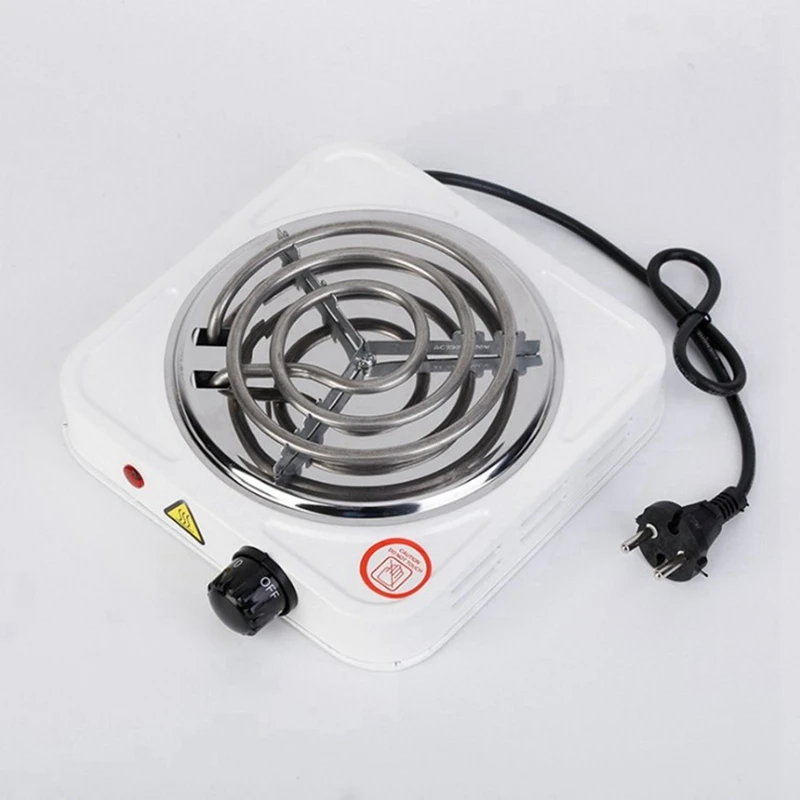 Electric Single Burner Cooktop Compact Adjustable Temperature Hot Plate, 1500W, White u0026 Stainless Eu Plug - AliExpress