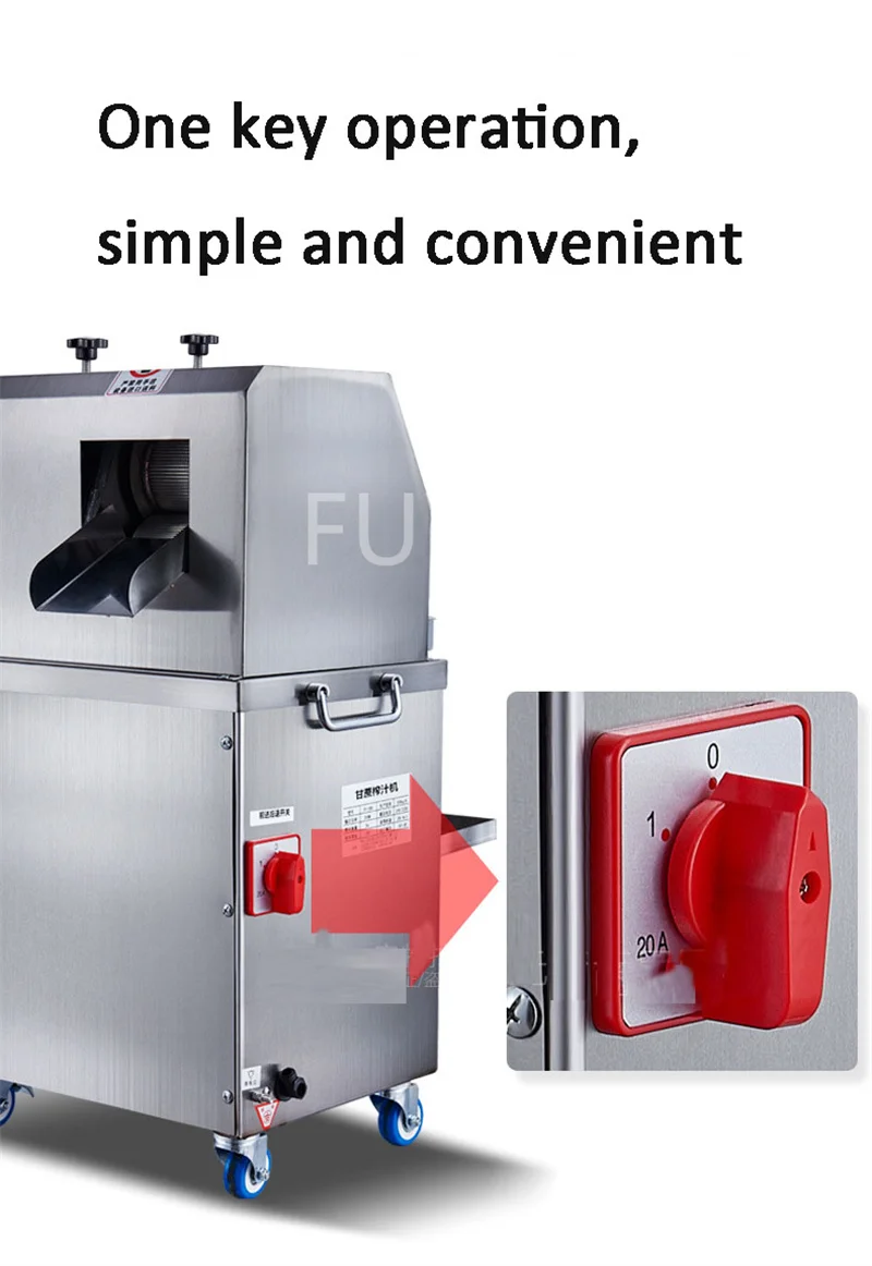 300Kg/H Professional Large Capacity Sugar Cane Squeezer Crusher Roller Mill Juicer Extractor Machine  Electric Sugar Cane Juicer 3