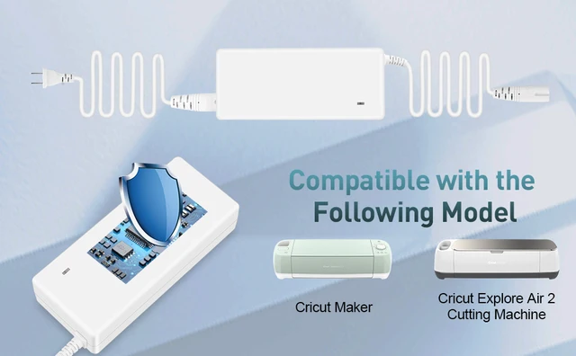 Power Adapter Compatible With Cricut Maker And Cricut Explore Air 2 Cutting  Machine, 18v 3a Ac Power Replacement Cord Compatible With Cricut, Charger