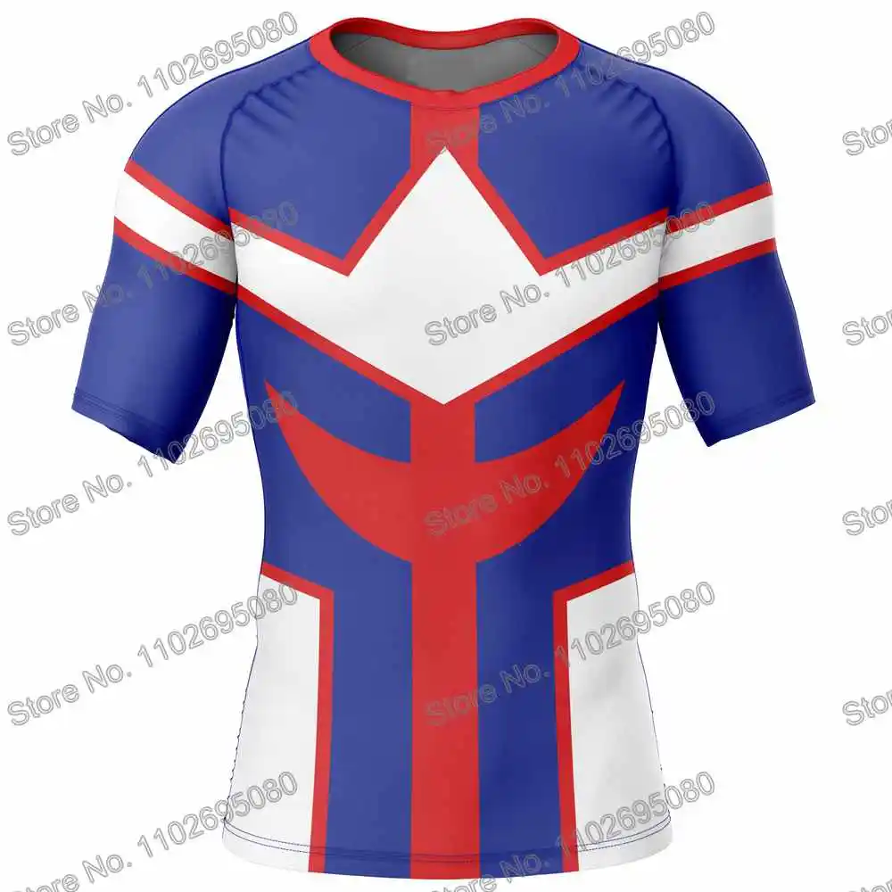 My Hero Academia Surf Clothing BJJ MMA Men Anime Rash Guard Diving T-Shirt Tight Swimwear Summer Beach Floatsuit Women GYM Tops