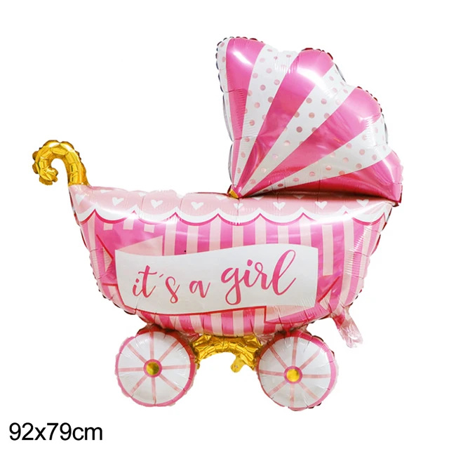 4D Transparent Baby Shower Boy Girl Bear Bubble Ball Kids 1st Birthday Party Blue Pink Helium Balloon Gender Reveal Decoration 1pc girl pram