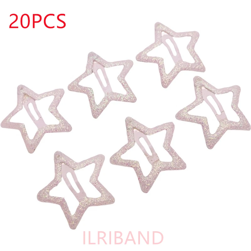 Lot De 32 Pinces à Cheveux étoiles Pailletées - Accessoires Brillants Pour Enfants, Filles Et Femmes - Métal Doré, Fermeture à Pression - 8 Couleurs