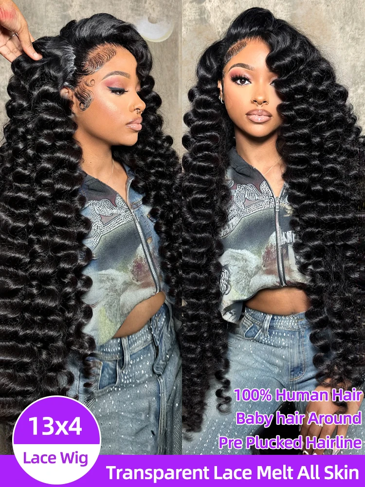 200 Density Loose Wave 13x6 13x7 HD Lace Front Human Hair Wig Brazilian 30 34 Inch Curly Wigs Deep Wave 13x4 Lace Frontal Wig - 200165144 - View #5