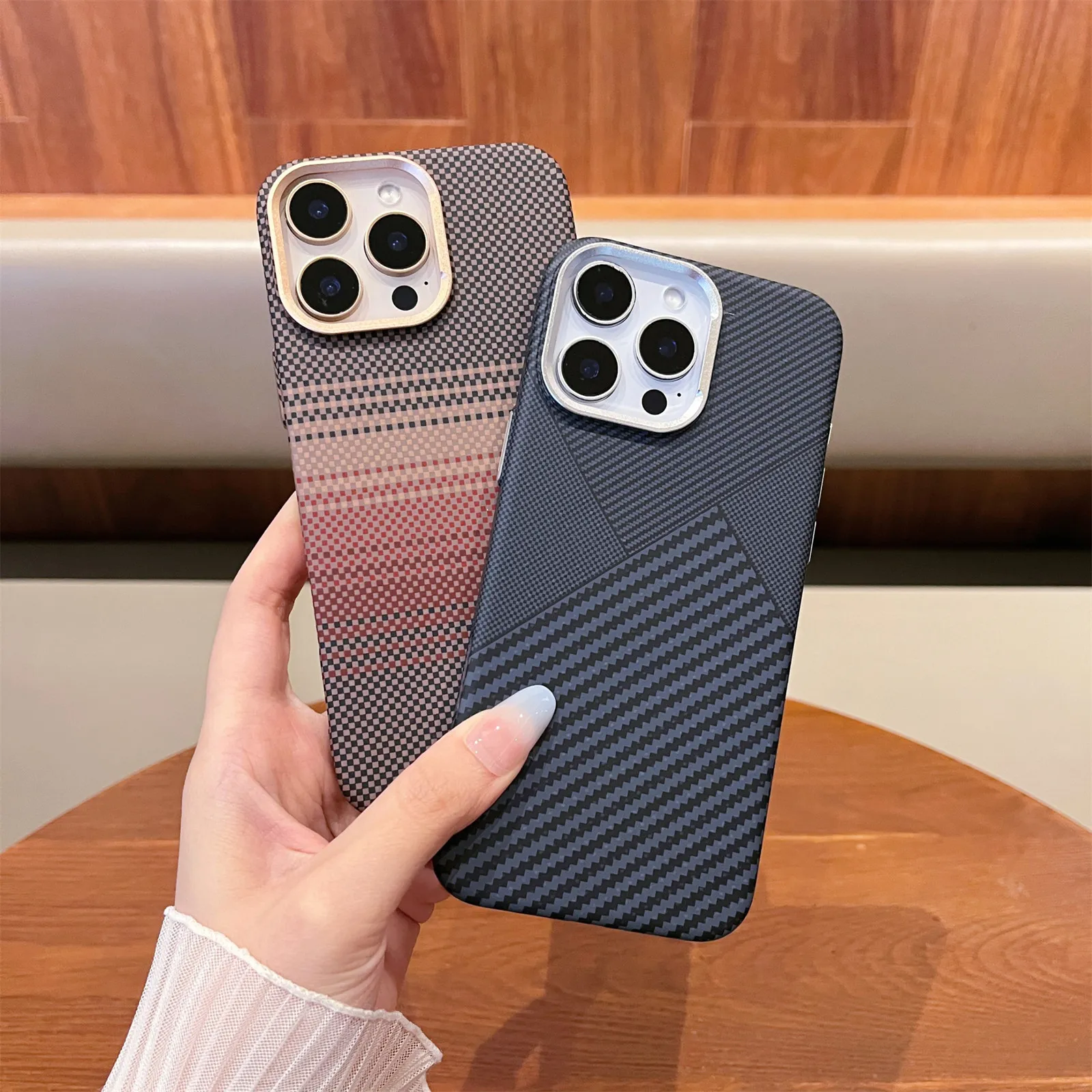 Carbon Fiber Magnetic Phone Case - Shockproof Slim Kevlar Protective Cover