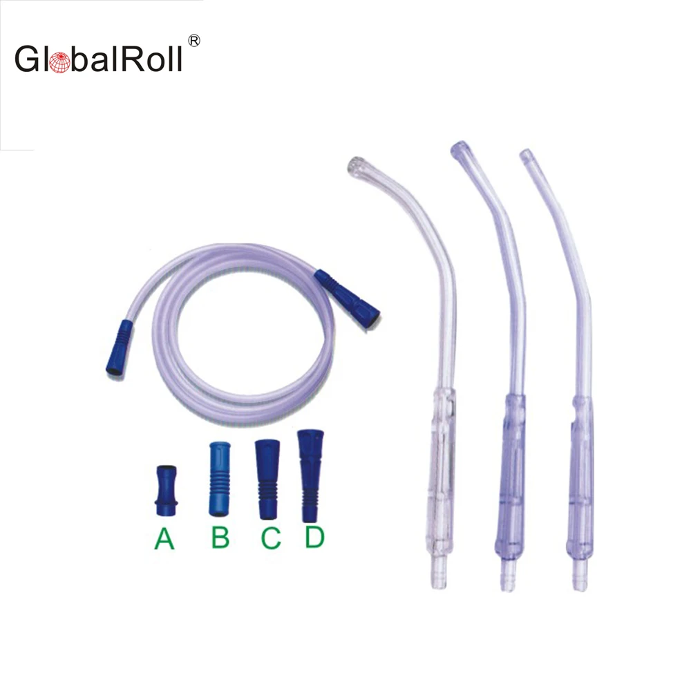 

medical yankauer suction connecting tube set with yankauer handle
