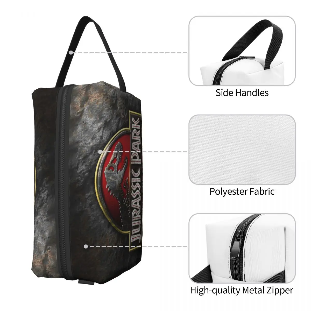 Custom Jurassic Parks Travel Cosmetic Bag for Women Dinosaur World Toiletry Makeup Organizer Lady Beauty Storage Dopp Kit 3