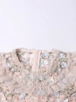 فستان نسائي مطرز شبكي من Twotwinstyle بأكمام مضيئة ورقبة مستديرة ، خصر عالي ، أنيق ، غير رسمي ، موضة 1