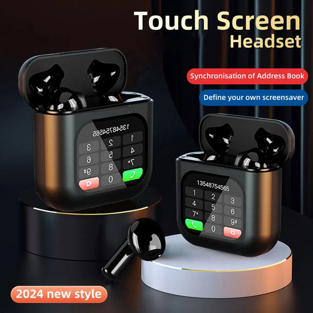 

Screen Wireless Earphones Enc Noise Cancelling Life 5.3 Earbud New Long 2024 Hifi Headphones Bluetoth Battery Style Y0b7