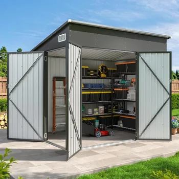 7.5x4 FT Triple Door Metal Storage Shed 1