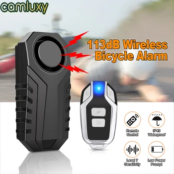 Wsdcam 113dB Bicycle Alarm IP65 Waterproof 7 Levels Sensitivity 3 Volume Adjustment  Type-C Rechargeable Bike Alarm System Horn 1