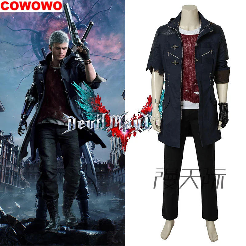 

COWOWO Devil May Cry 5 Nero Coat Windbreaker Cosplay Costume Cos Game Anime Party Uniform Hallowen Play Role Clothes Clothing