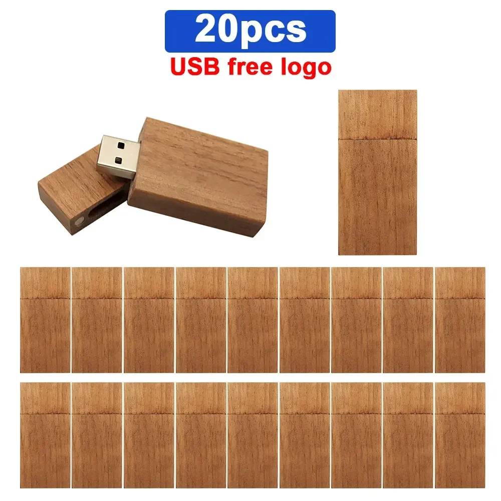 20pcs Customised Wooden Pen Drive USB Flash Drive flash drive