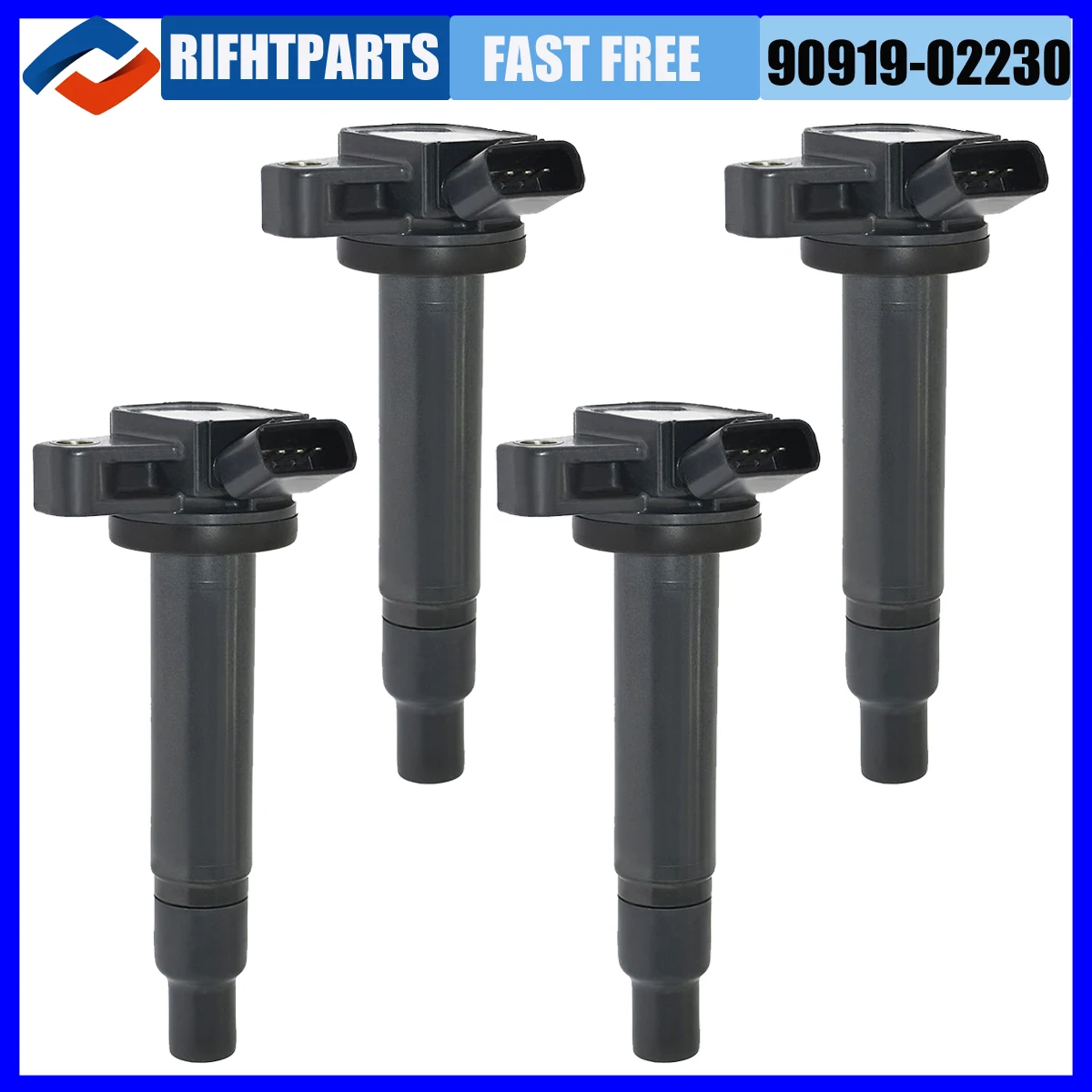 

4 шт. 9091902230 90919-02230 катушки зажигания RIGHTPARTS для Toyota Tundra Sequoia 4.7L Lexus GS430 LS430 90919 02230 UF230 C1173