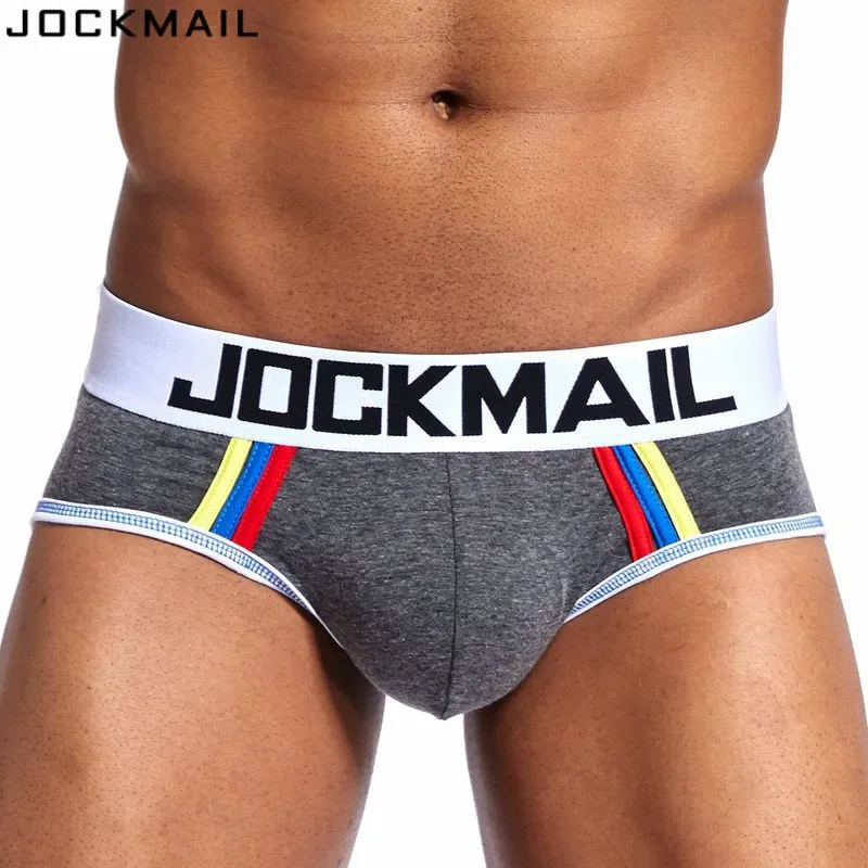 

JOCKMAIL Brand Cotton Men Underwear Brief Sexy Gay Penis Pouch Push up calzoncillos hombre slip cueca Gay Underwear male panties