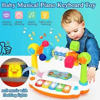 Baby Piano Toys Kids Rotating Music Piano Keyboard with Light Sound, Musical Toys for Toddlers, Early Educational Music Toy 2