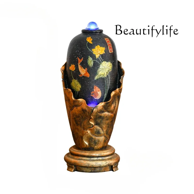 

Большая входная декорация в китайском стиле, фонтан для помещений, мебель для гостиной, подарки на новоселье