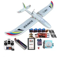 Af Model 1.4m Wingspan Surfer X8 Propeller Fpv Cool Rc Glider Trainer Airplane Kit Pnp Mc6c 40a 2450kv Electrical Machinery 1