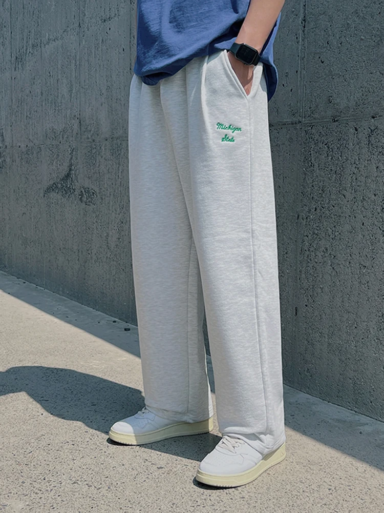 

Корейские вышитые повседневные брюки MRCYC из чистого хлопка с широкими штанинами