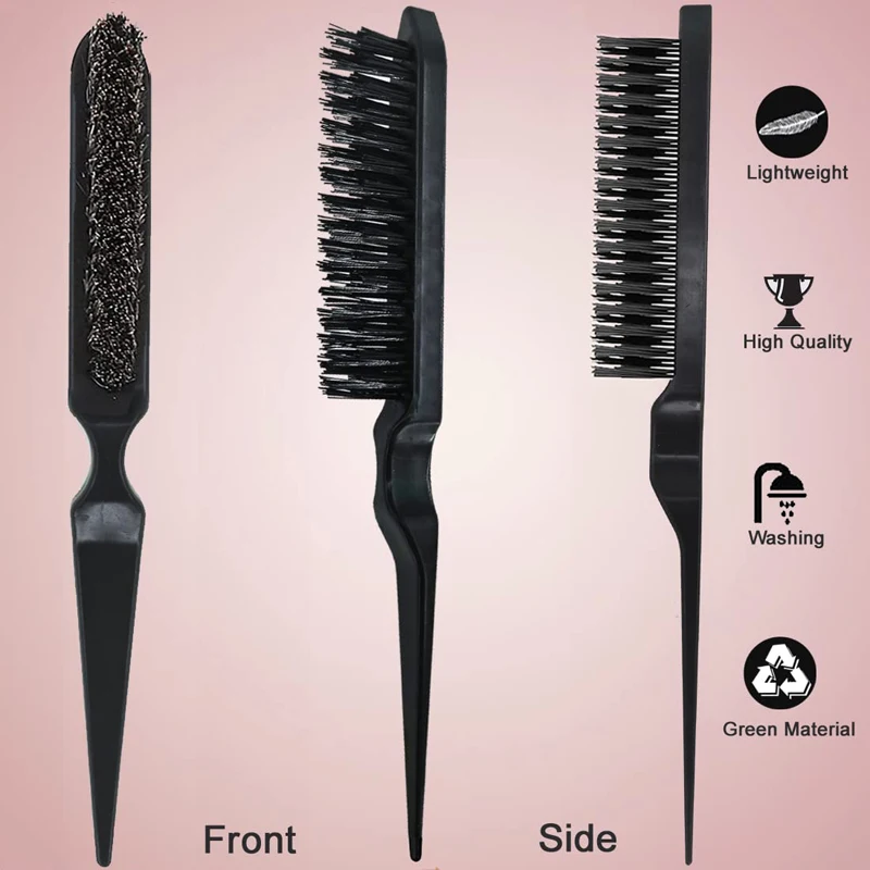 Hair Comb 10pcs Styling Set Teasing Brush Triple Comb Rat Tail Edge Brush Tail Tools Braid Tool Loop