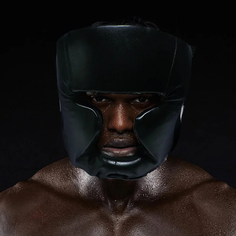 Full-Covered Thickened Boxing Helmet Men Women Adult Karate Muay Thai Training Head Protector Gym Equipment Taekwondo Head Guard