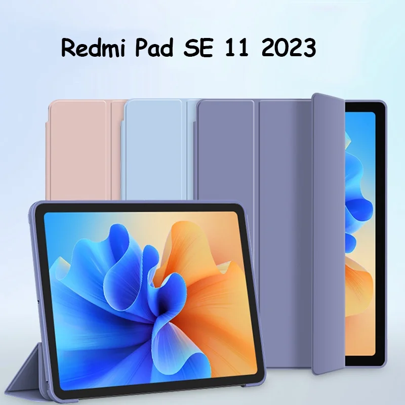 

For Redmi Pad SE 11 2023 Pad 10.61 inch Case PU Leather Three Fold Stand Smart Cover For Xiaomi Pad 6 6 Pro Pad 5 5 Pro 11 2023