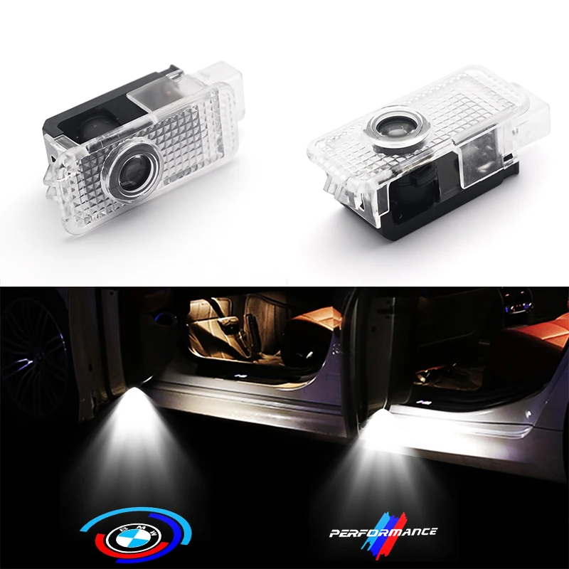 2 projecteurs LED de bienvenue pour portière de voiture BMW E90 E46 F30 F10 G20 G30 X3 X5 M Performance 50th Anniversary, lampe fantôme