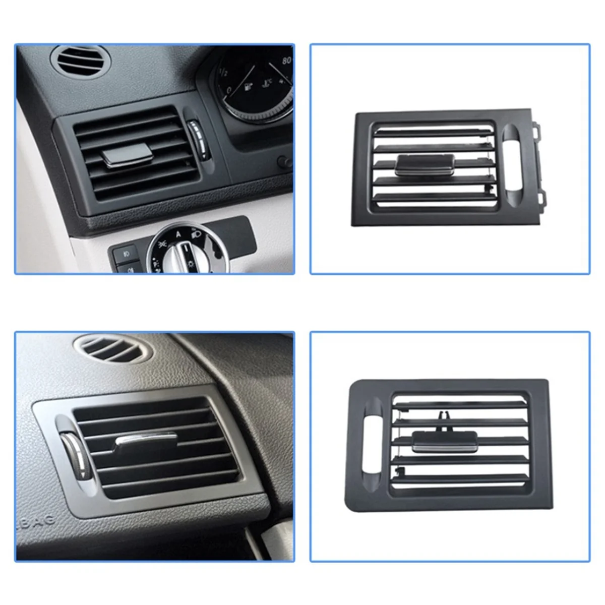 ABZV-Right Dash Air Conditioner Vent Grille Cover A2048300854 for Mercedes Benz C-Class W204 S204 2008-2012 180 200 220 260