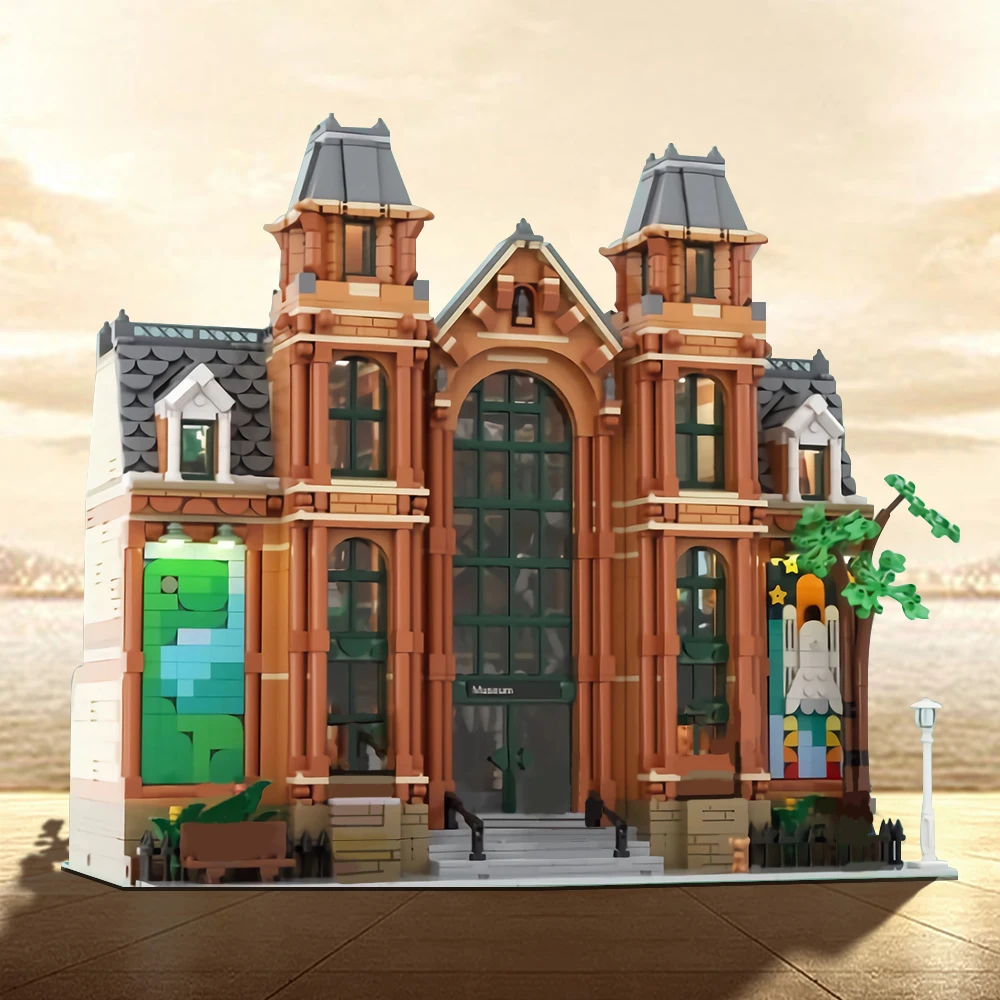 Mco Natural History Museum London Inspired Bricks Model Micro Creative History Museum Street View Building Blocks Toys