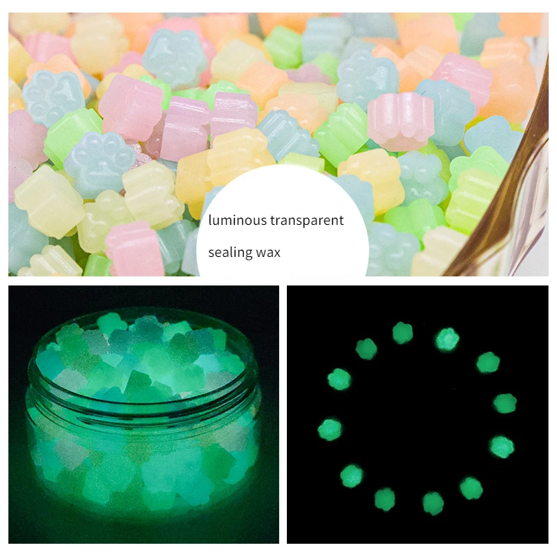 500g Luminous Transparent Cute Sealing Wax Particles Cat Claw Wax Material DIY Scrapbooking Invitation Envelope Stamping