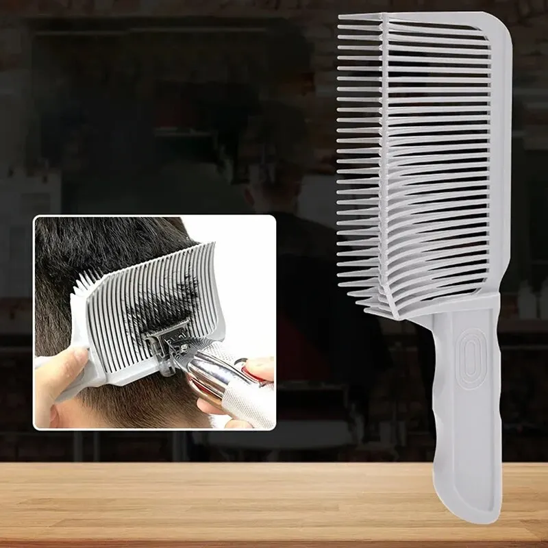 New-Clipper-Comb-MEN-S-STYLING-Flat-Hair-Comb-Curved-V-shaped-Barber ...