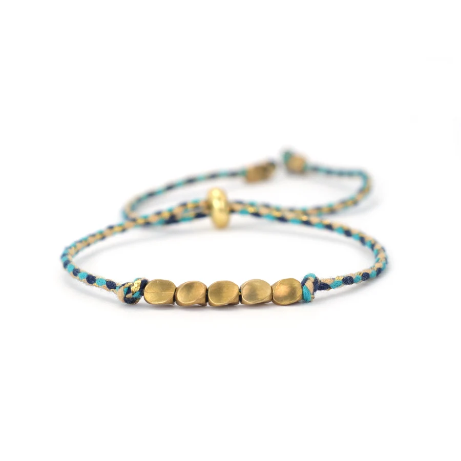 Copper Beads Thin String Bracelet for Women