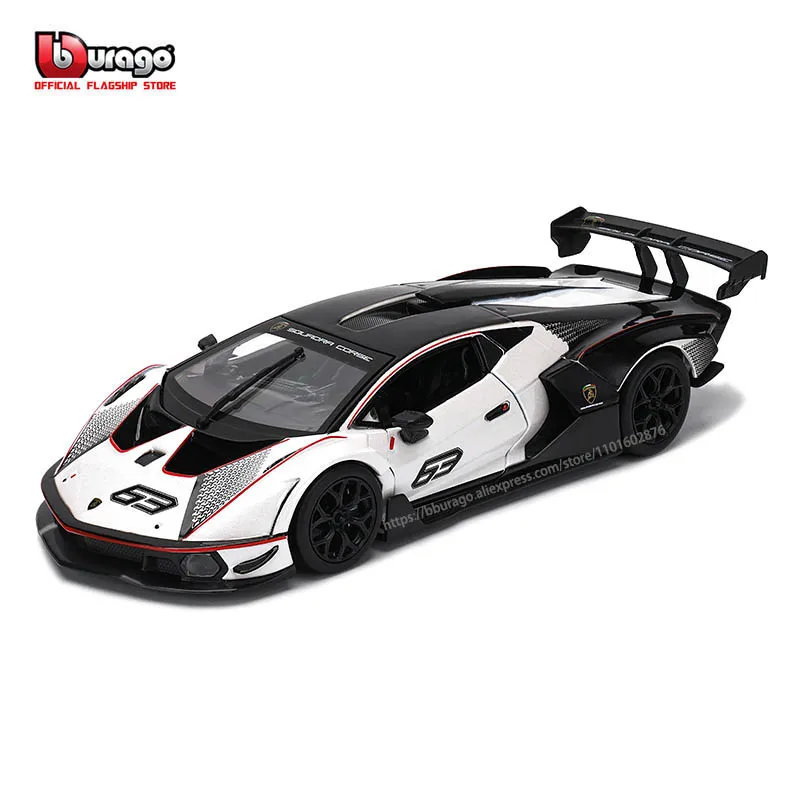 BBURAGO масштаб 1:24 Lamborghini Essenza SCV12 Weissach гоночный автомобиль металлическая литая под давлением модель игрушки ...