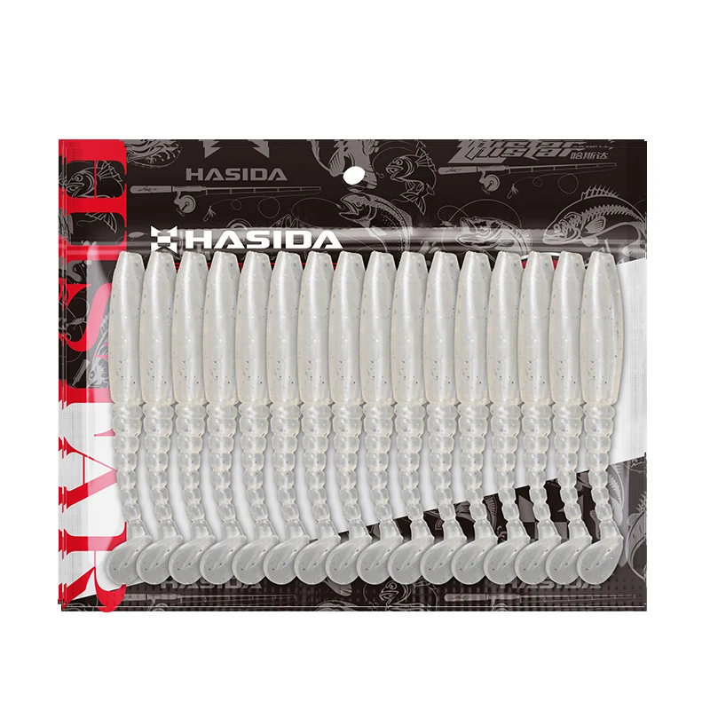 thumbnail image 1 of HISTAR 1 bolsa de alta elasticidad, diseño brillante, hilo largo, cola en T, señuelo de pesca de gusano de plástico suave, señuelos artificiales de cuerpo de silicona suave, 1 of 4