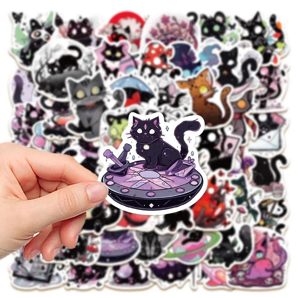 10/30/50pcs Cool Exotic Goth Cats Stickers Decals Waterproof Graffiti Motorcycle Laptop Skateboard PVC Horror Decoration Sticker