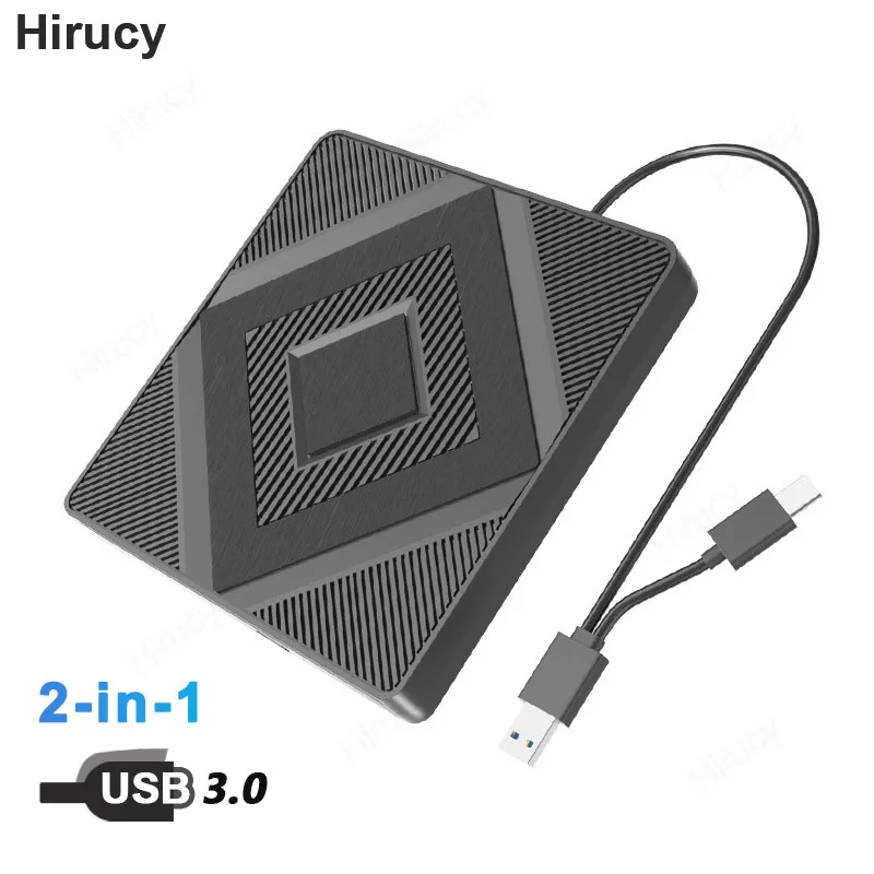 cd플레이어,외장형 광학 드라이브, USB 3.0 C 타입 아머 패턴, CD DVD RW 버너 녹음기, 노트북 PC 노트북용 휴대용 CD 플레이어