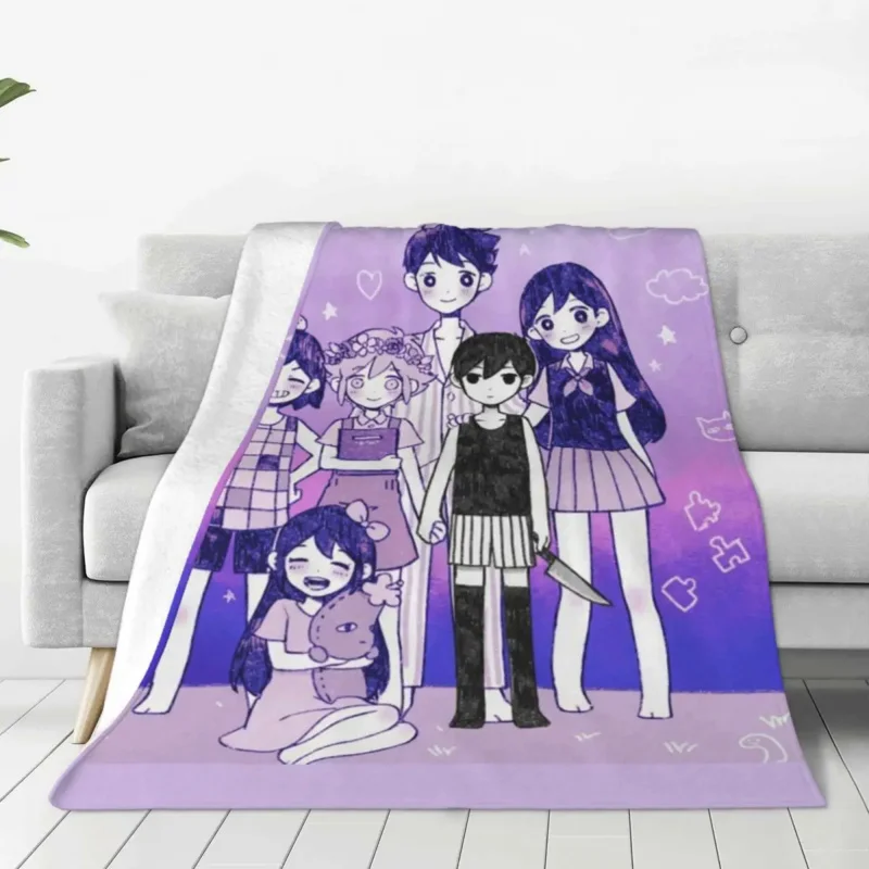 

Sunny Basil Aubrey Kel Coral Fleece Plush Throw Blankets Omori Game Blanket for Bedding Outdoor Warm Bedspread
