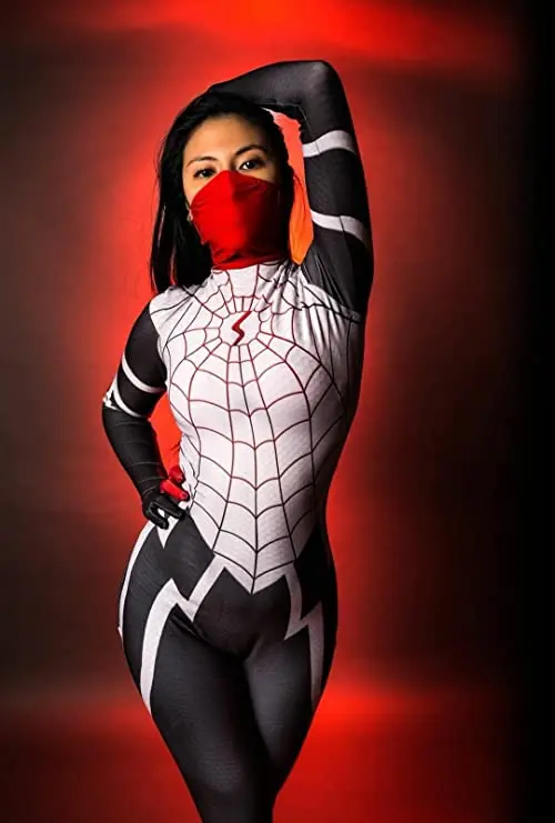 

Adults Kids Women Cindy Moon Silk Spiderman Cosplay Costume Girls Women Superhero Zentai Halloween Bodysuit Party Jumpsuit