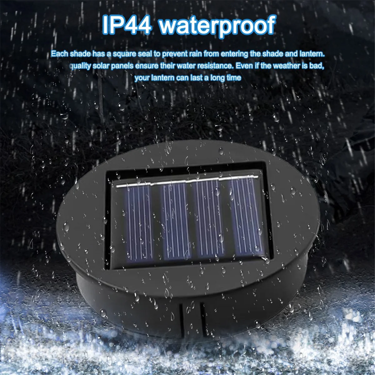 Solar Light Replacement Top Solar Panel Outdoor Hanging Lanterns Parts Waterproof Garden Lighting Accessories