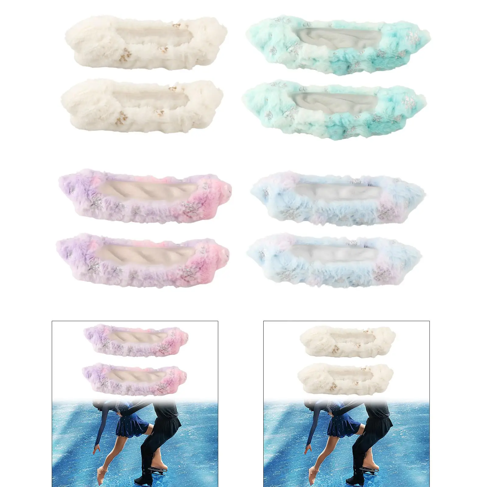 Ice Skate Blade Covers Flannel Skate Guards Blade Protector for Men Women Ice Skates Hockey Skates Adults Figure ice skate protector,hockey blade protector