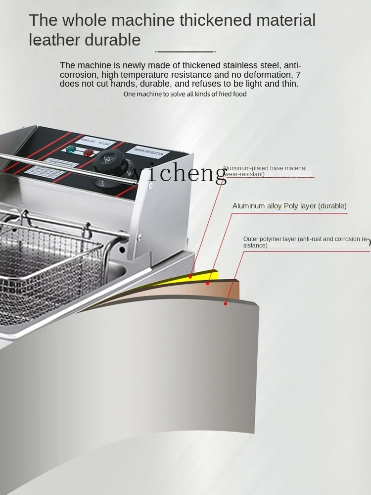 XL Commercial Electric Fryer Single and Double Cylinder Large Capacity Fried Potato Fryer Fried Chicken Equipment Fried Machine 4
