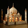 3D Puzzle Wooden House Model Royal Castle Taj Mahal With Light Assembly Toy For Kids Adult DIY Model Kits Decoration for Gifts 4