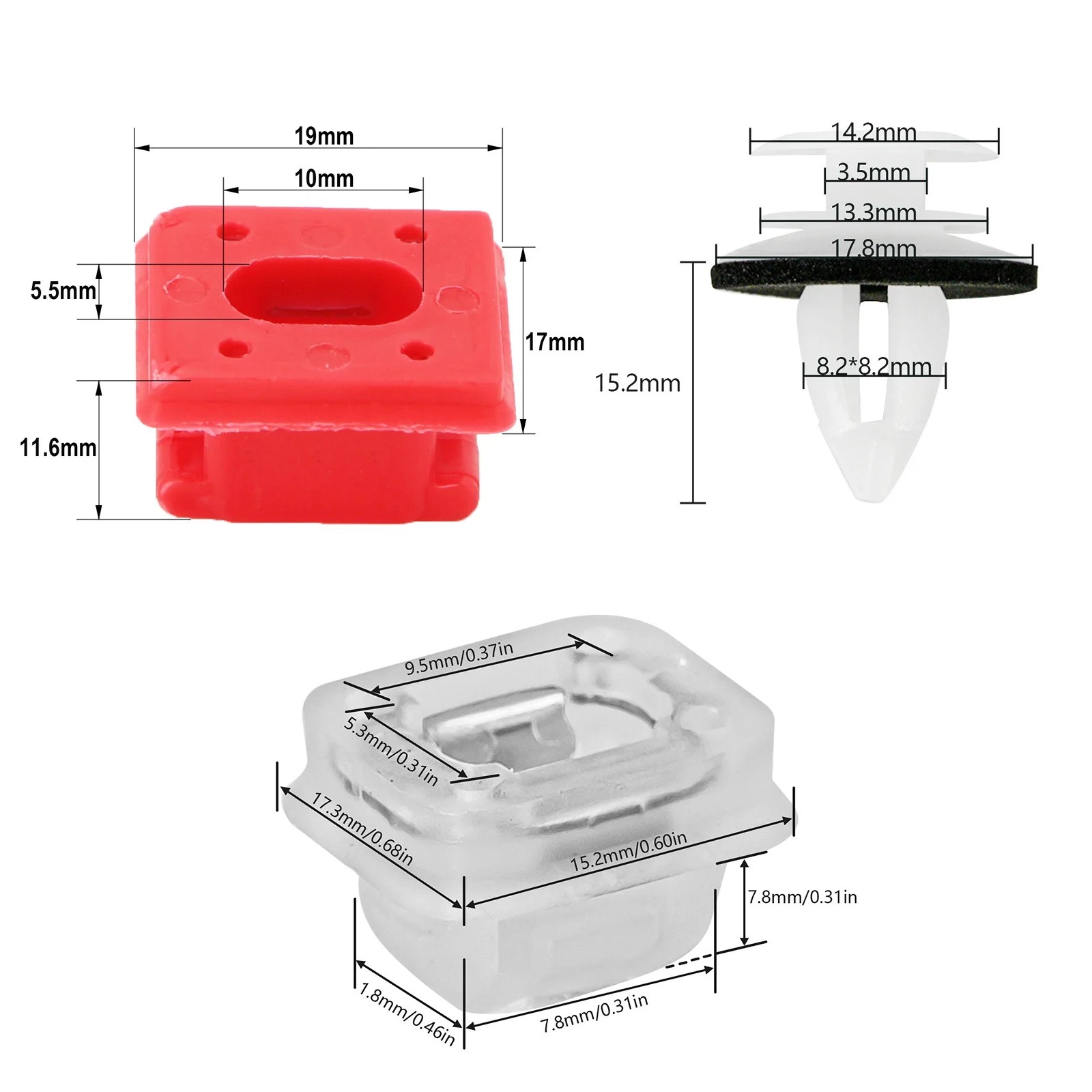 3er-Serie E46 Coupé und Cabrio Seitenzierleisten-Clips – BMW 511382505 —  VehicleClips