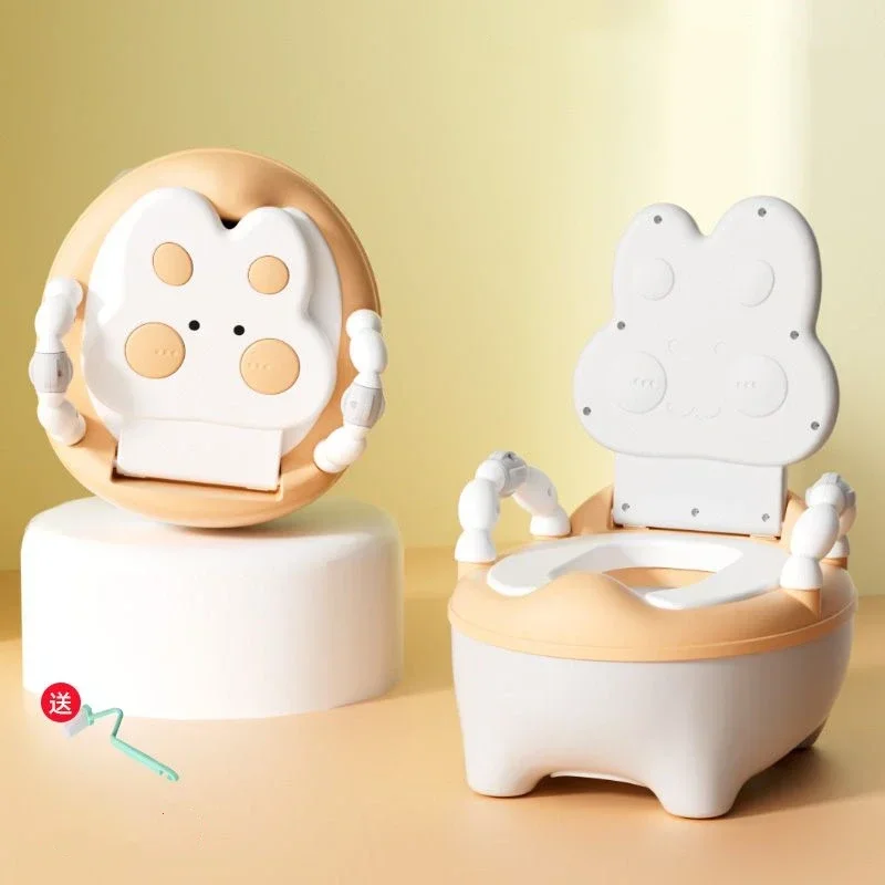 Training Toilet for Kids Portable Children's Pot Potty Cute Rabbit Baby Toilet Pot Porta-potty Urinal Children Toilet Seat Lid