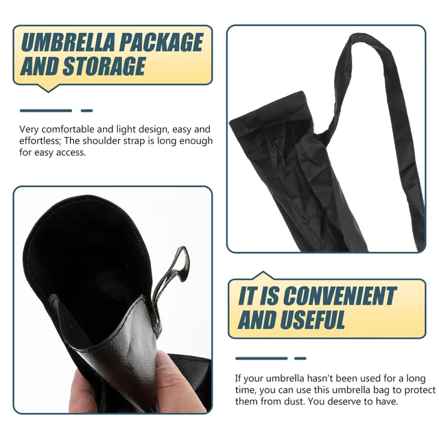 2 Dcs Esernyő Borító Fedélzet -Tároló Táska Napi Tasak Burkolata Lyuk Zseb Hordozható Ütéses Kendő Vízálló Fordított - Image 3