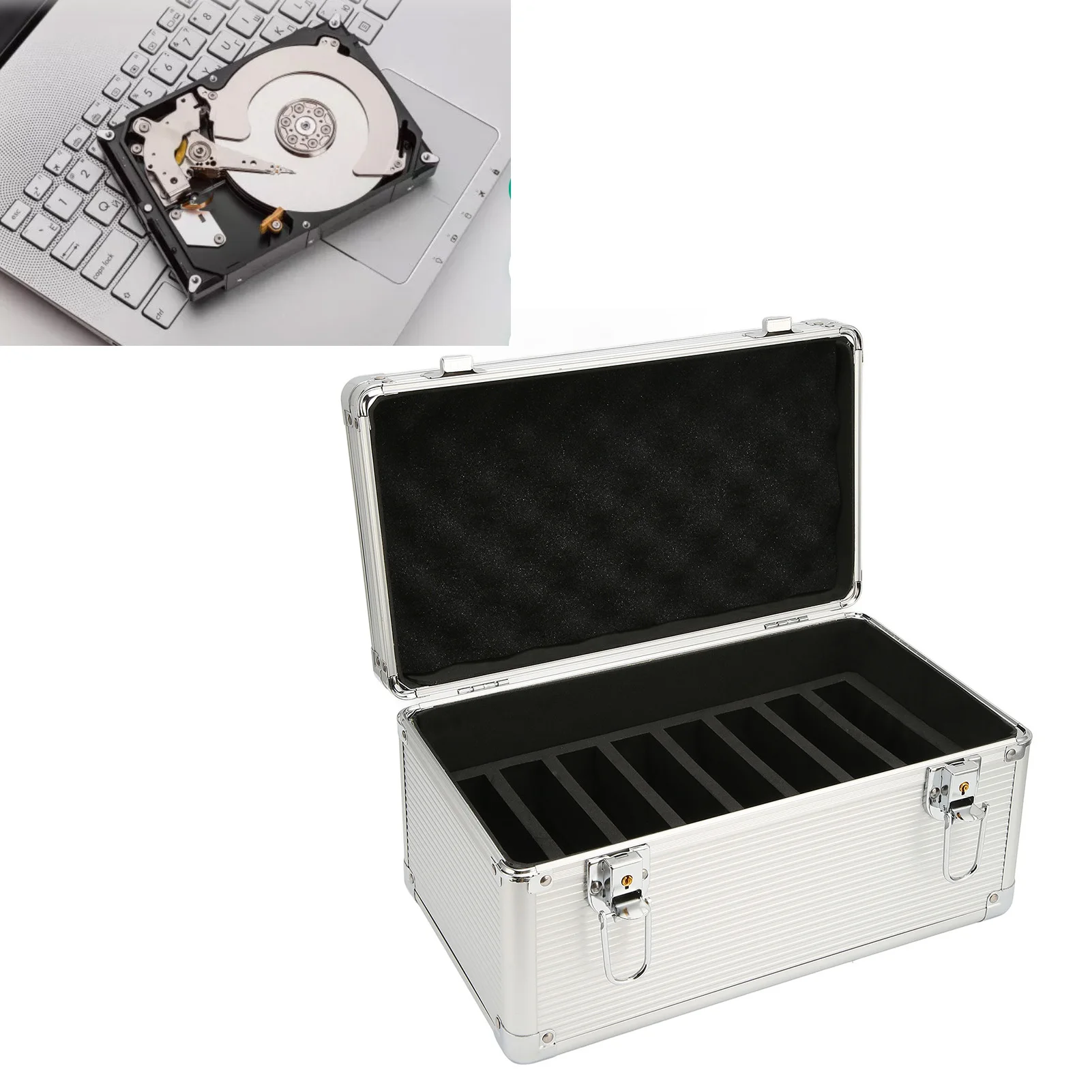 Hard Drive Case Hard Drive Storage Box 14 Bays Double Lock Design Case for 2.5in 3.5in hard drive box hard drive case