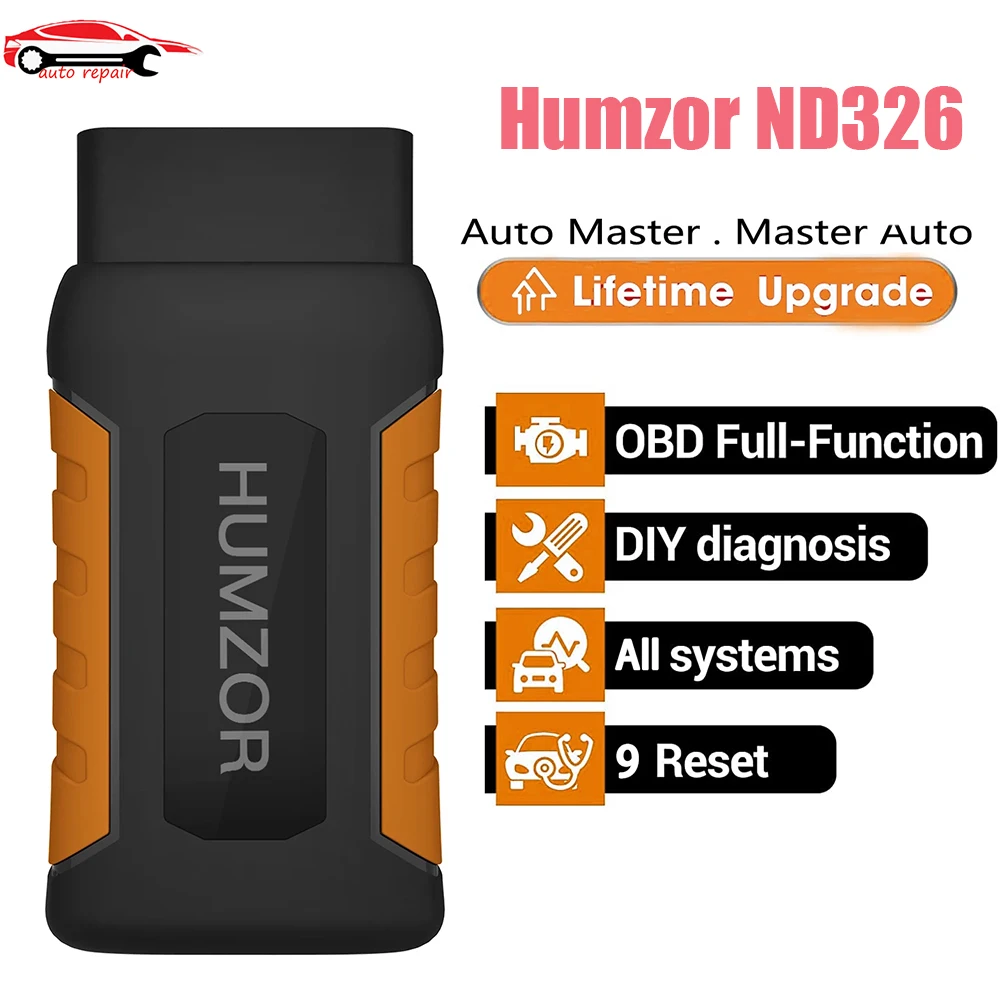 

Humzor ND326 OBD2 Scanner Full System Wireless Bluetooth Full System Support Full OBDII/EOBD Function Auto Diagnostic Scanner
