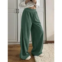 Plus Size Women Fashion Trousers New Streetwear Basic Straight Casual Slim Pants Lady Sexy Solid Simple Knitted Trousers - Image 4