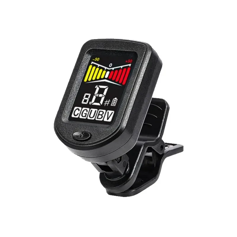 Clip on Guitar Tuner with Color Screen That Can Rotate 360 °, Suitable for Guitar Bass, Ukulele, Violin Charging, Convenient